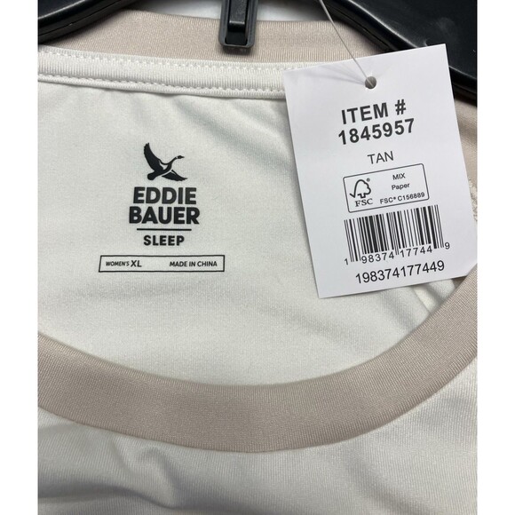 NWT Eddie Bauer Soft Pajama Set with Aztek Design Beige Size XL - Picture 2 of 9